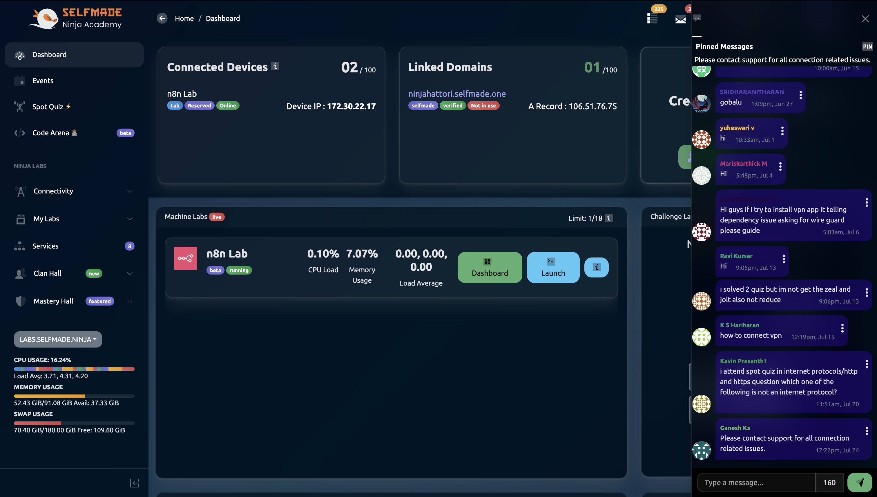 Community Chat Interface