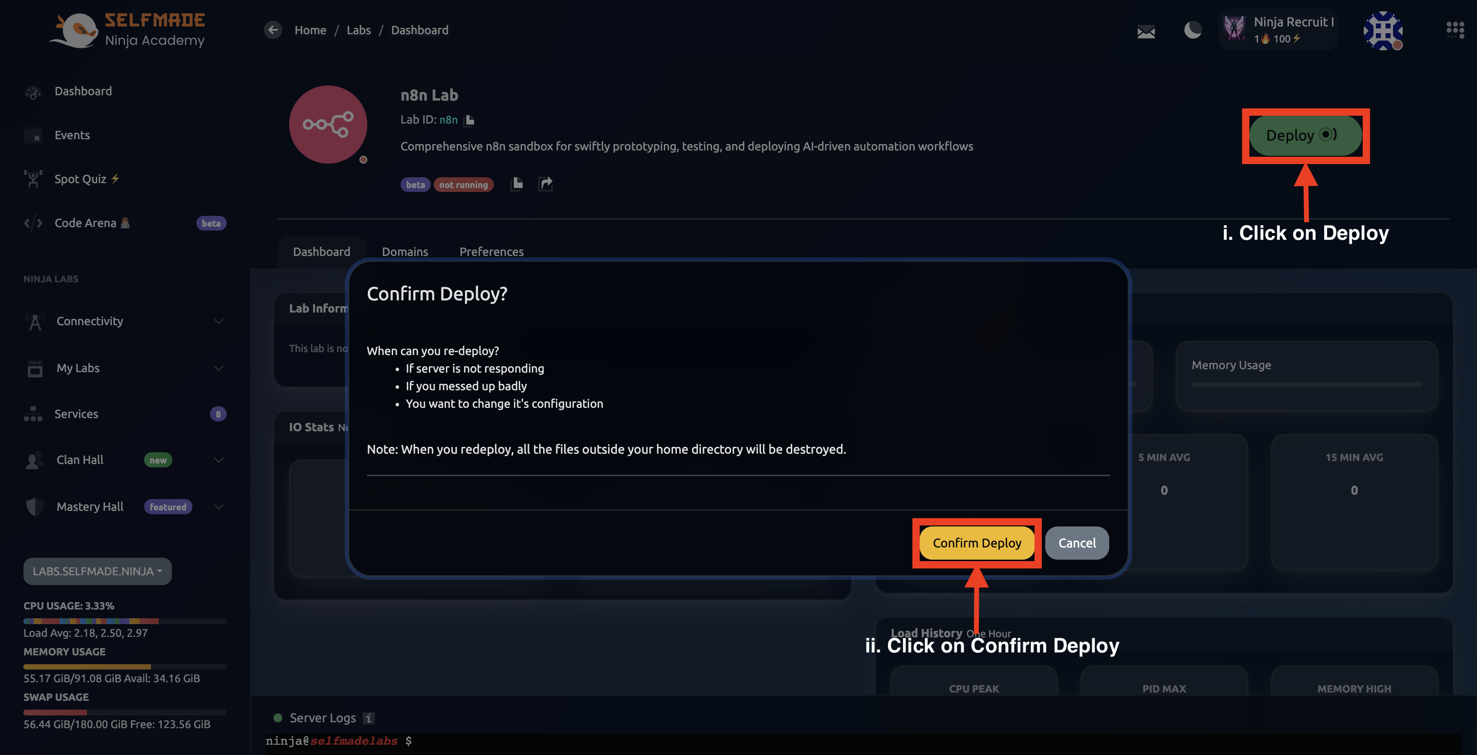 Deploy Lab with Domain
