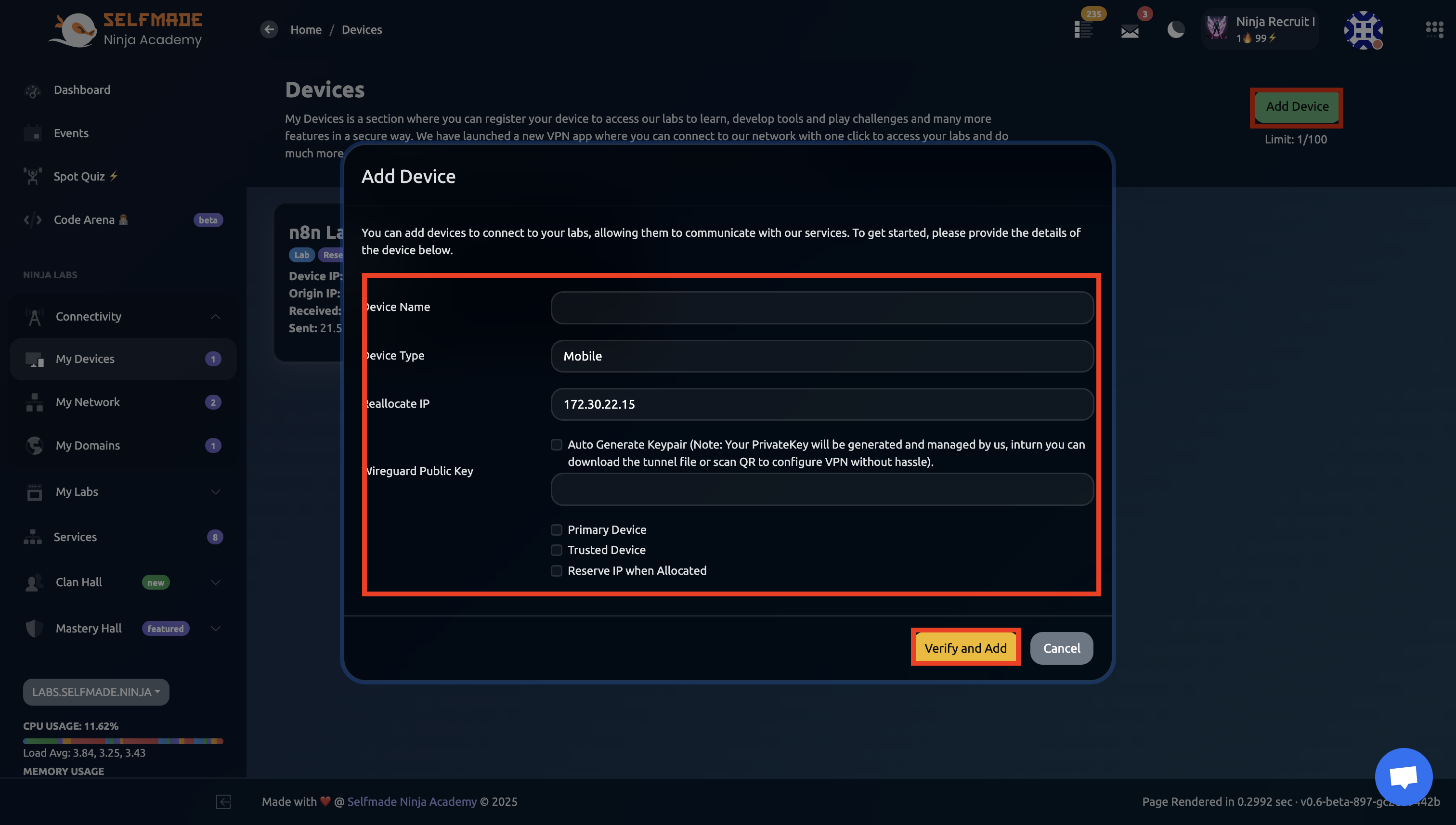 Device Configuration Options
