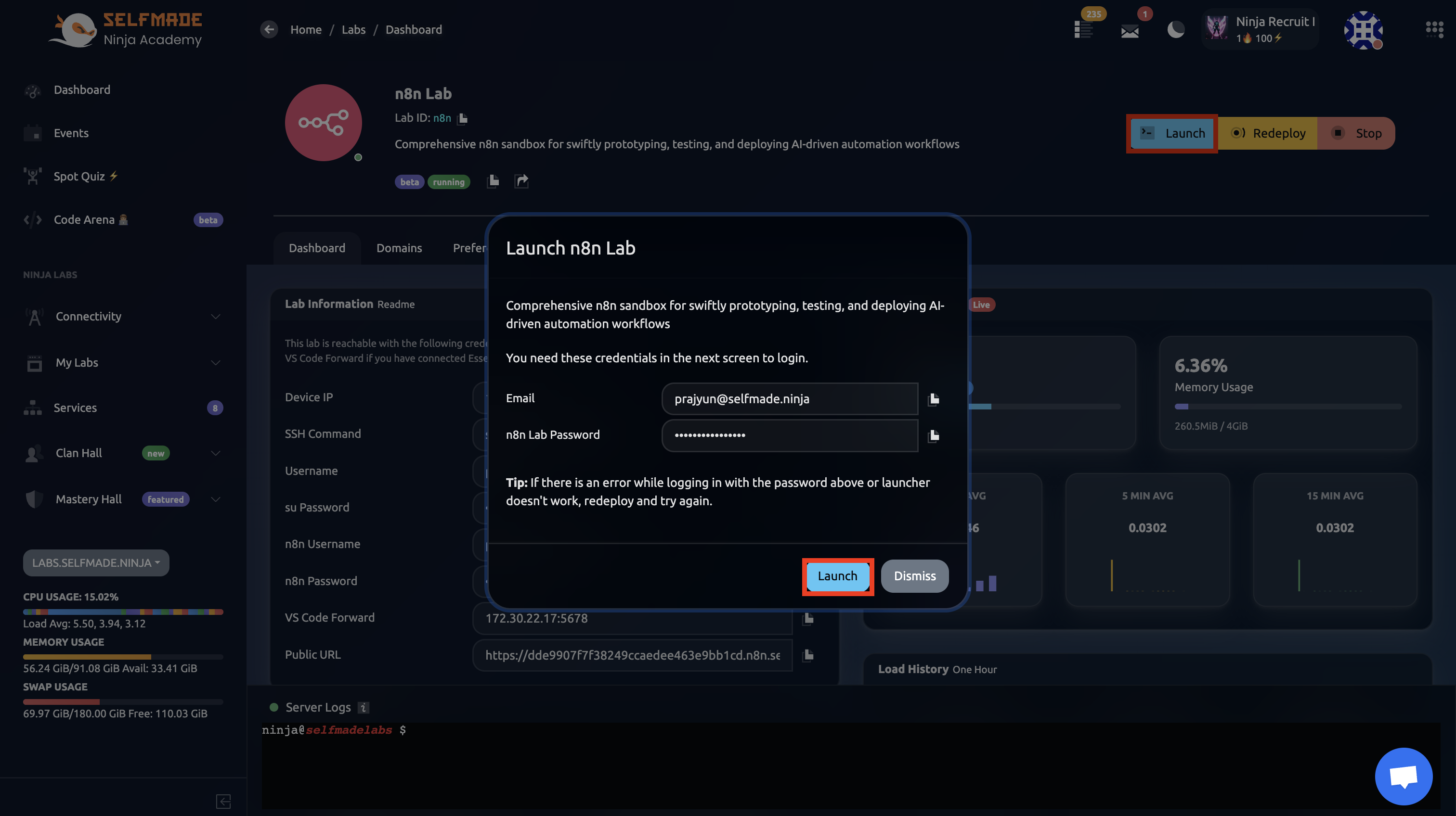 Launch Instance