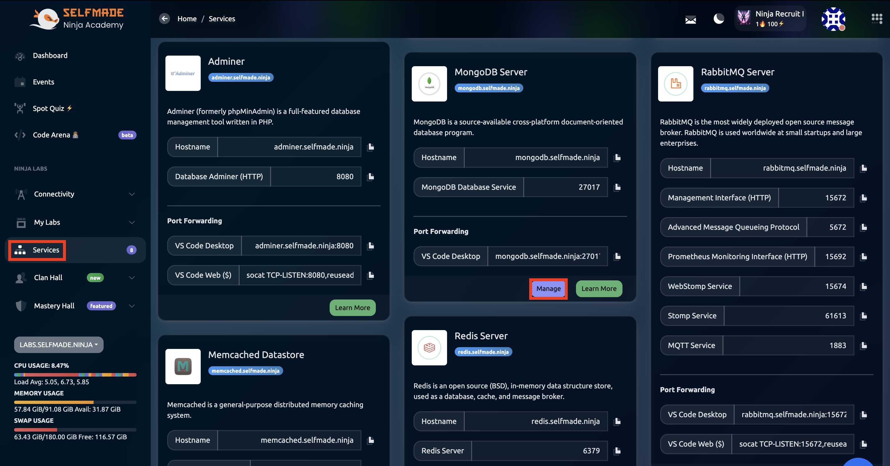 MongoDB Service Access
