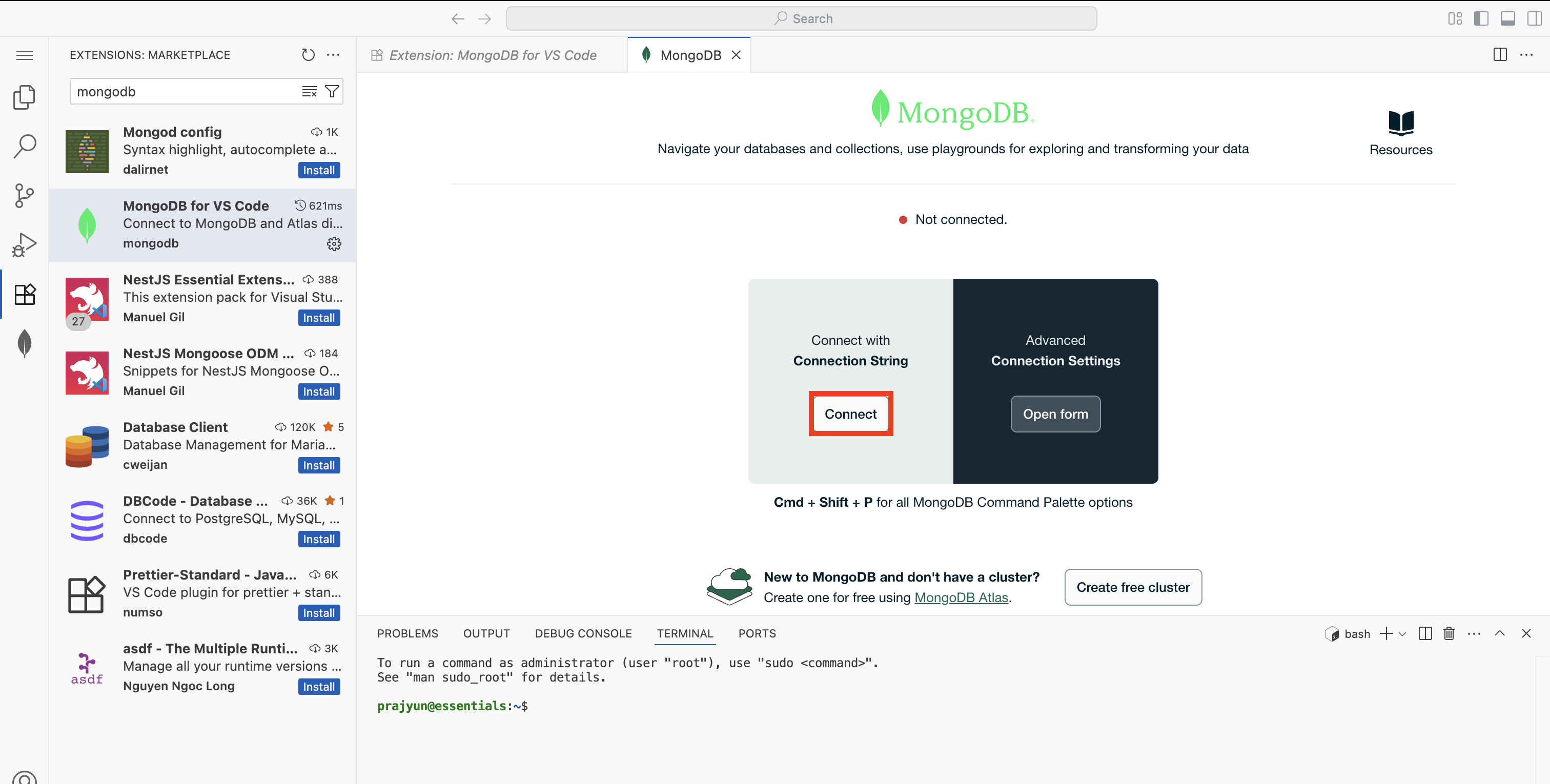 Connect to MongoDB