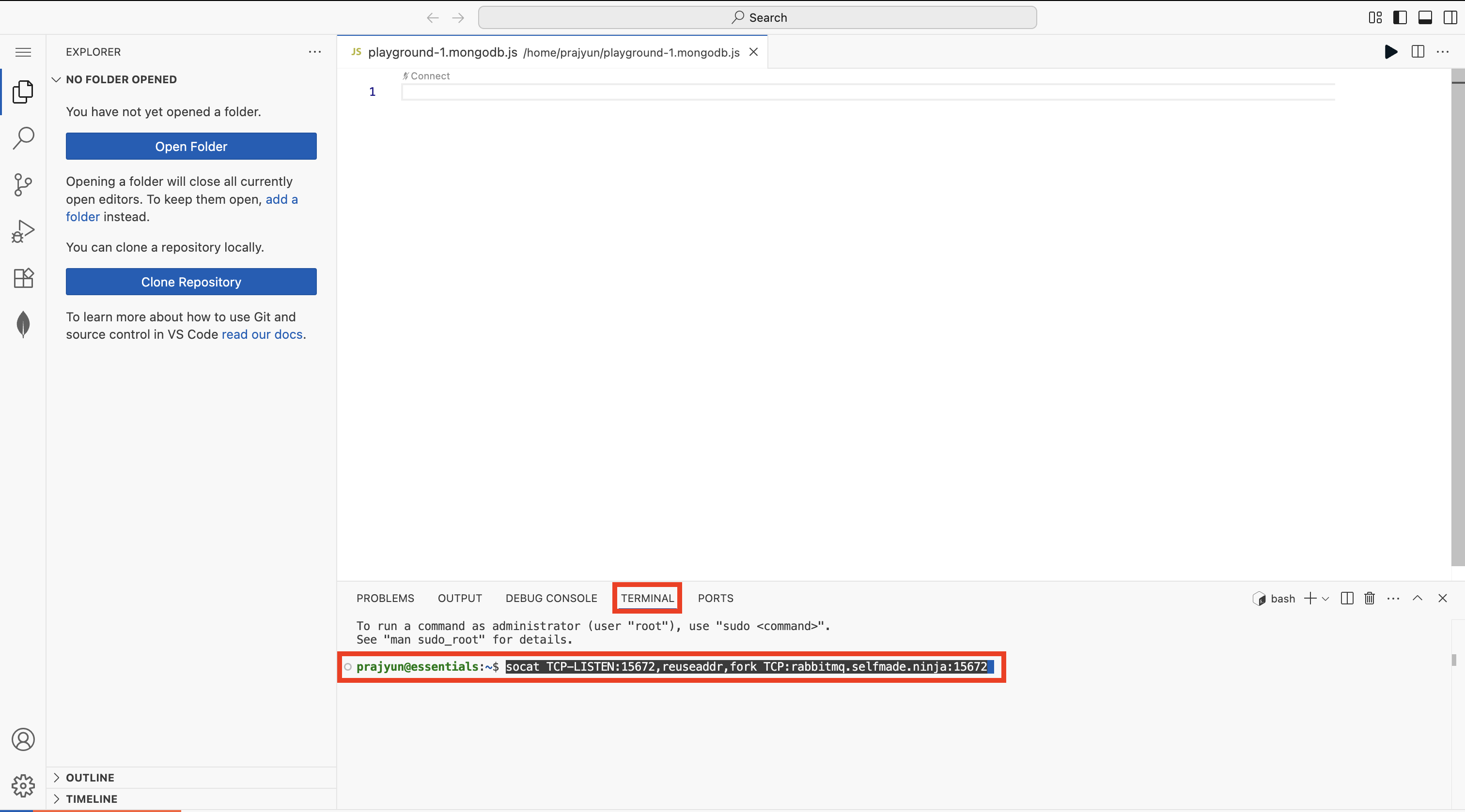 Terminal Port Forwarding