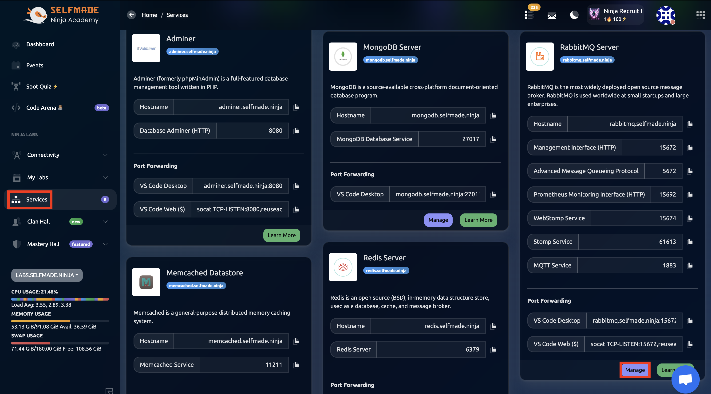 RabbitMQ Service Management