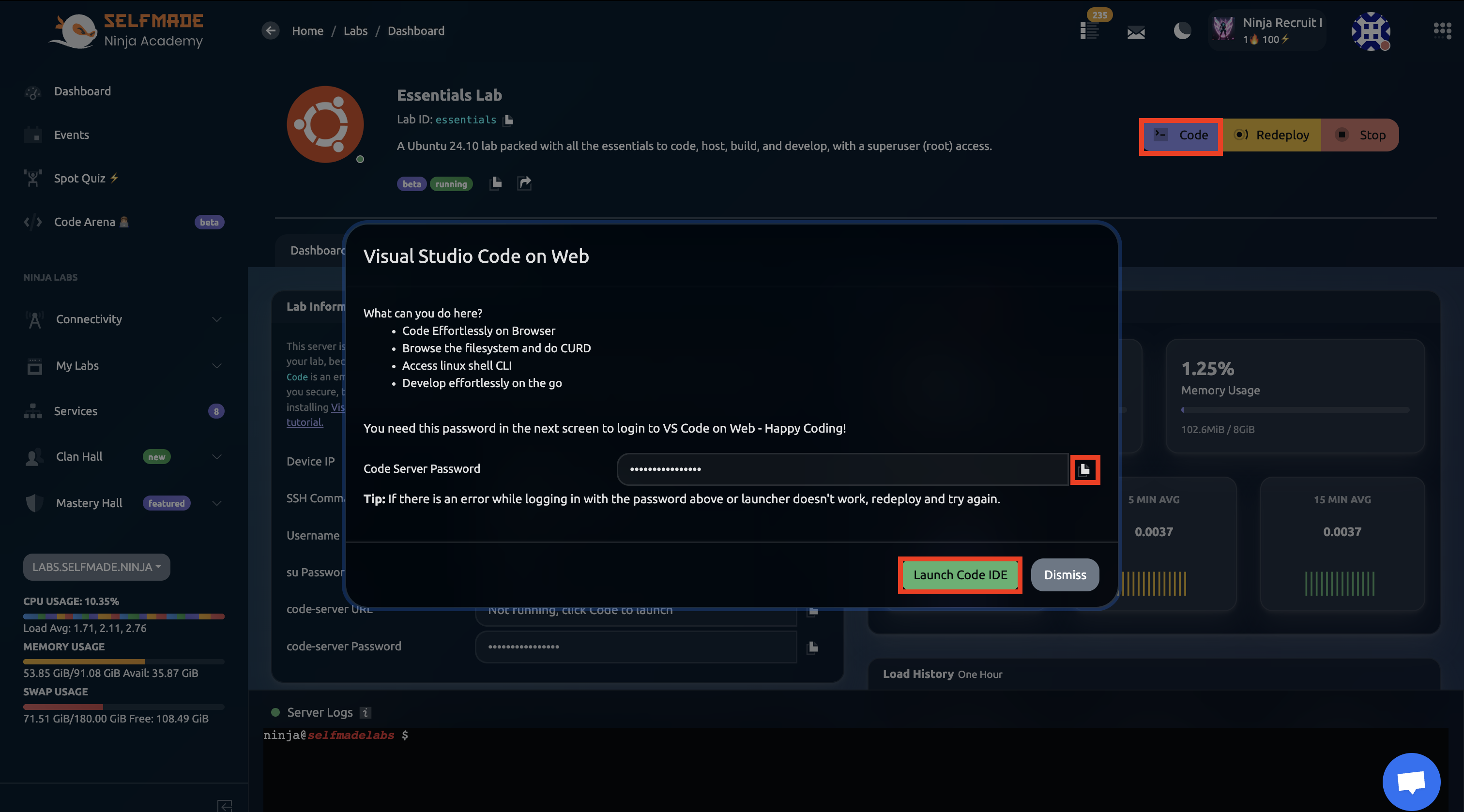 Launch Code IDE