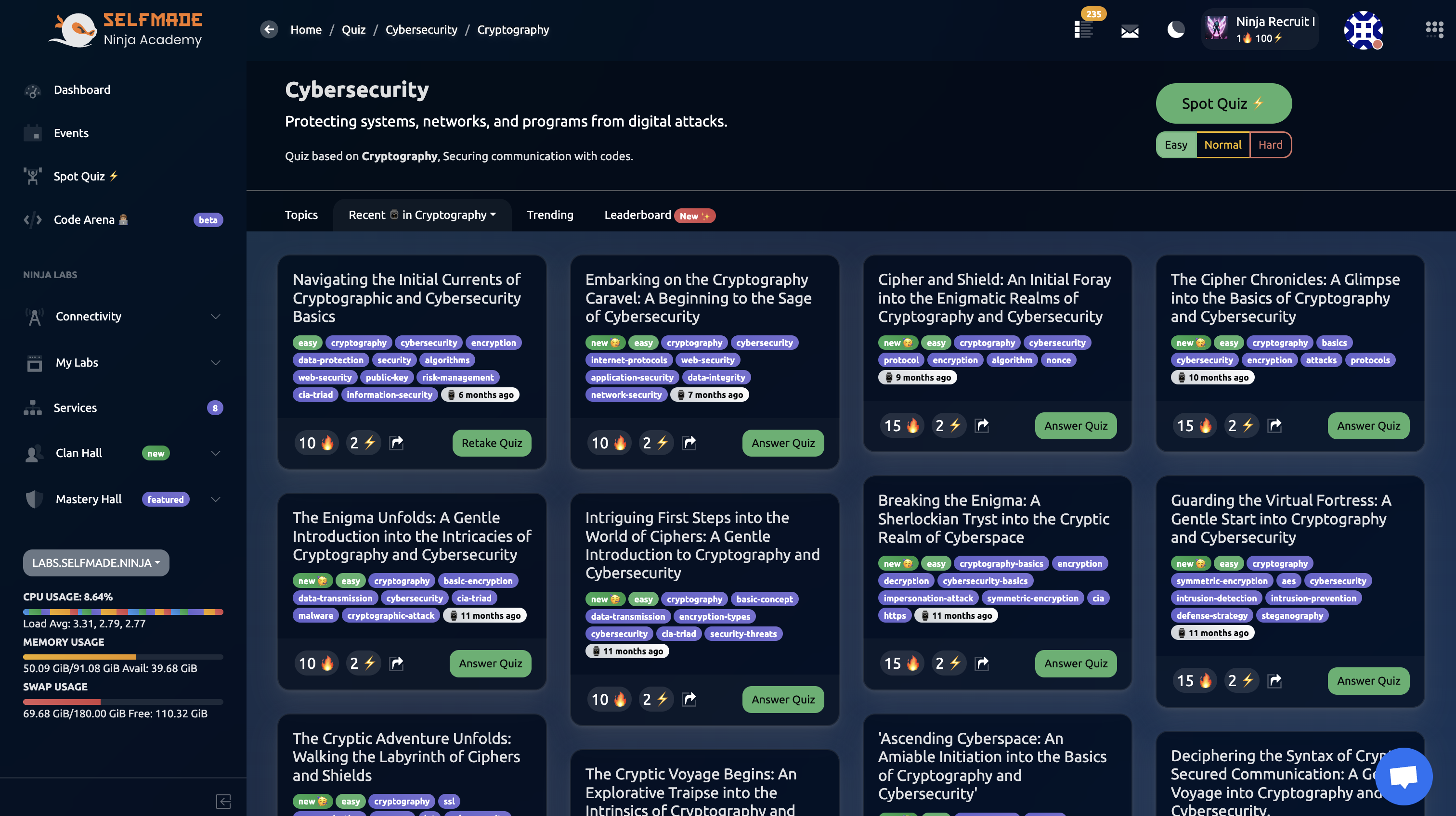 Quiz Topic Overview